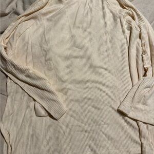 Mejuri Cream Straight Leg Pants & Jumpsuit